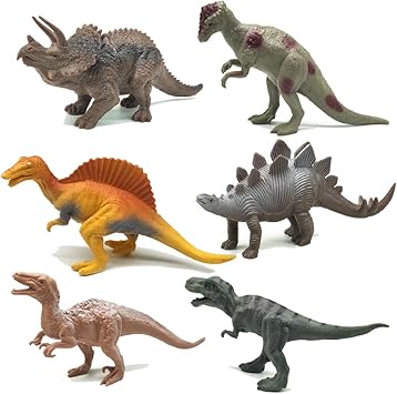 Juguetes de Figuras de Dinosaurios 6 Piezas Juego de Juguetes de ...