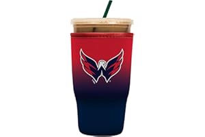 Sok It Java Sok NHL Iced Coffee & Cold Soda Insulated Neoprene Cup Sleeve (Washington Capitals, Large: 30-32oz)