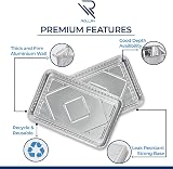 Rollay 20 Pack Large Aluminium Foil Trays 32x20x3.3cm for Cooking & BBQ view 3