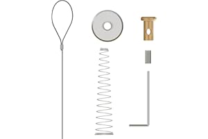 DURIGID Gate Latch Cable Pull, Spring-Loaded Latch Kit Gate Latch for Wooden Fence Vinyl Metal Gates, Sued for Gate 2 to 6 Inches Thick, Black, 1 Pack