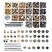 Caydo 200 Set 3 Style Snap Fasteners Kit Leather Rivets Binding Screws , Snap Buttons Press Studs kit with 5 Pieces Fixing Tools for Thin Leather, Jacket, Jeans Wear, Bracelet, Bag