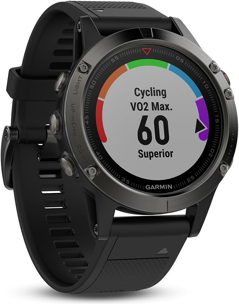 Garmin Fenix 5 - Slate Gray with Black Band (Renewed)