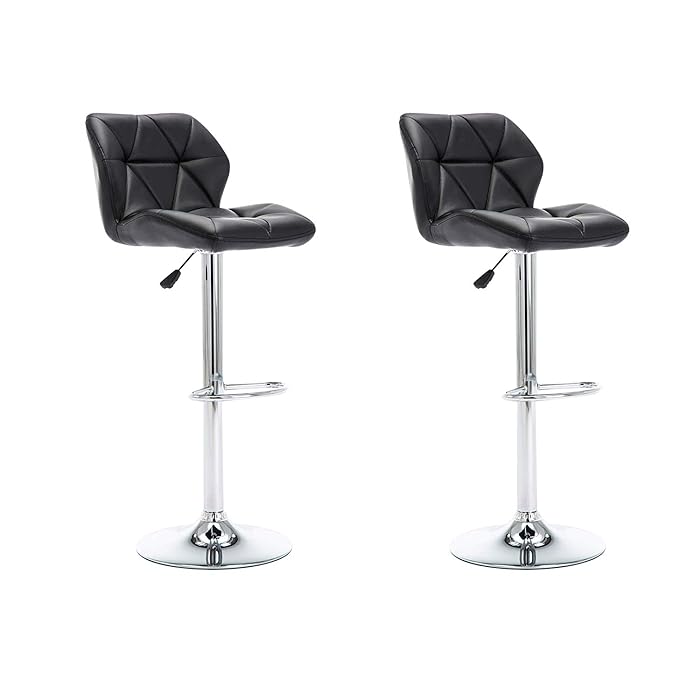 Buy Bar Stools Set of 2, bar chair with back rest, Height Adjustable