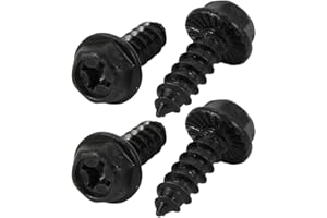 uxcell uxcellM6x20mm Iron Zinc Plated Self-Tapping Hex Flange Phillips Drive Blot Screw 4pcs
