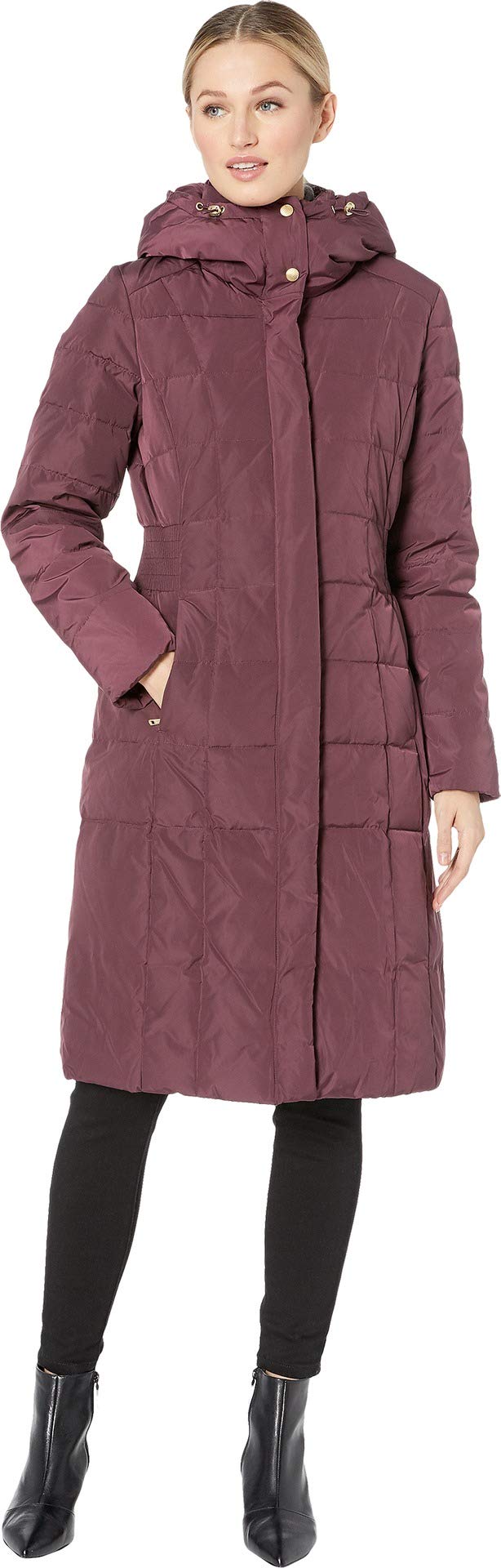 Cole Haan Women’s Signature 40 in Down Coat, Merlot, X-Small