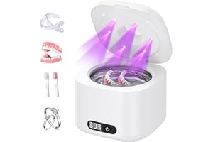 PKBD 2025 Upgraded Ultrasonic Retainer Cleaner,4 Speed Timing Adjustment, 49kHz Retainer Cleaner Machine with 304 stainless s