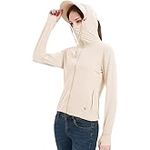 Guooolex Womens UPF 50+ Sun Protection Hoodie Jacket Lightweight Quick Dry Active UV Shirts with Zipper Pockets