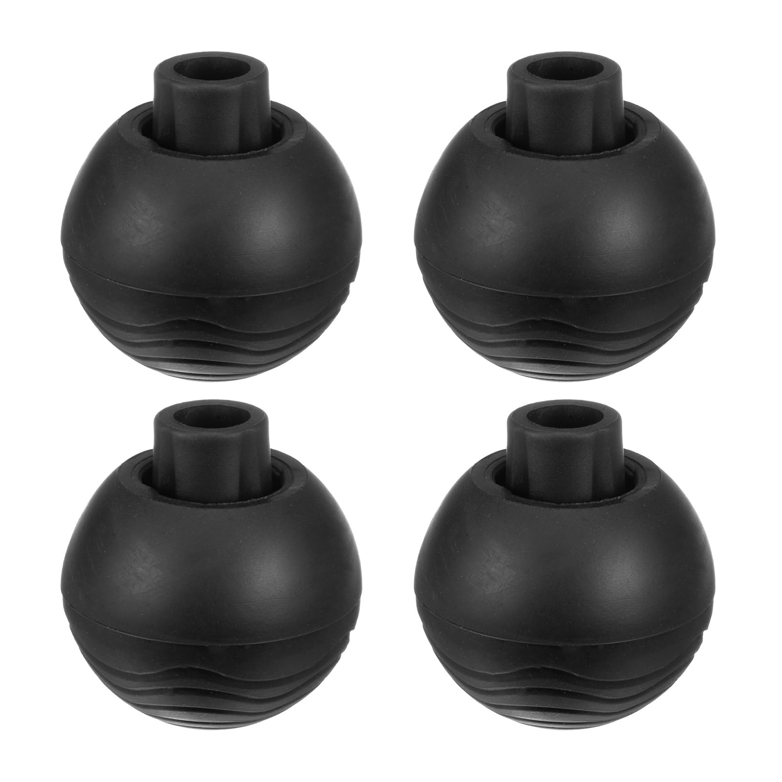 M METERXITY 4-Pack Camping Chair Foot Pads, 13mm Rubber Anti-Sinking Folding Camp Chair Replacement Feet for Fishing/Hiking/Picnic/Hardwood Floors/Tile/Outdoor Chair Leg Caps [Black]