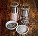 Eiyaax Kitchen Stainless Steel Salt and Pepper Grinder Set Adjustable Ceramic Grinding Mill and Shakers for Cooking Spices
