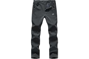 YSENTO Women's Fleece Lined Pants Winter Snow Ski Waterproof Insulated Softshell Hiking Mountain Pants