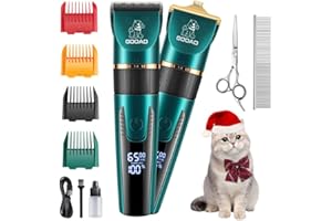 GOOAD Goood Pet Clippers for Matted and Long Hair - Cordless Cat Trimmer with Low Noise and Thick Hair Grooming