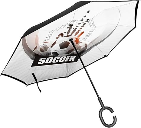 Amazon サッカーワールド 長い傘 車の逆傘 折りたたみ傘 大きいサイズ 傘 日傘 雨傘 防風 防水 紫外線対策 持ち運びが簡単 N A 折りたたみ傘 通販