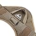 Feliscanis Tactical Dog Training Patrol Harness Nylon Adjustable Service Dog Vest Brown Size L