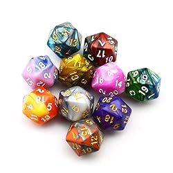 Smartdealspro 10-Pack 20 Sided Dice D20 Polyhedral