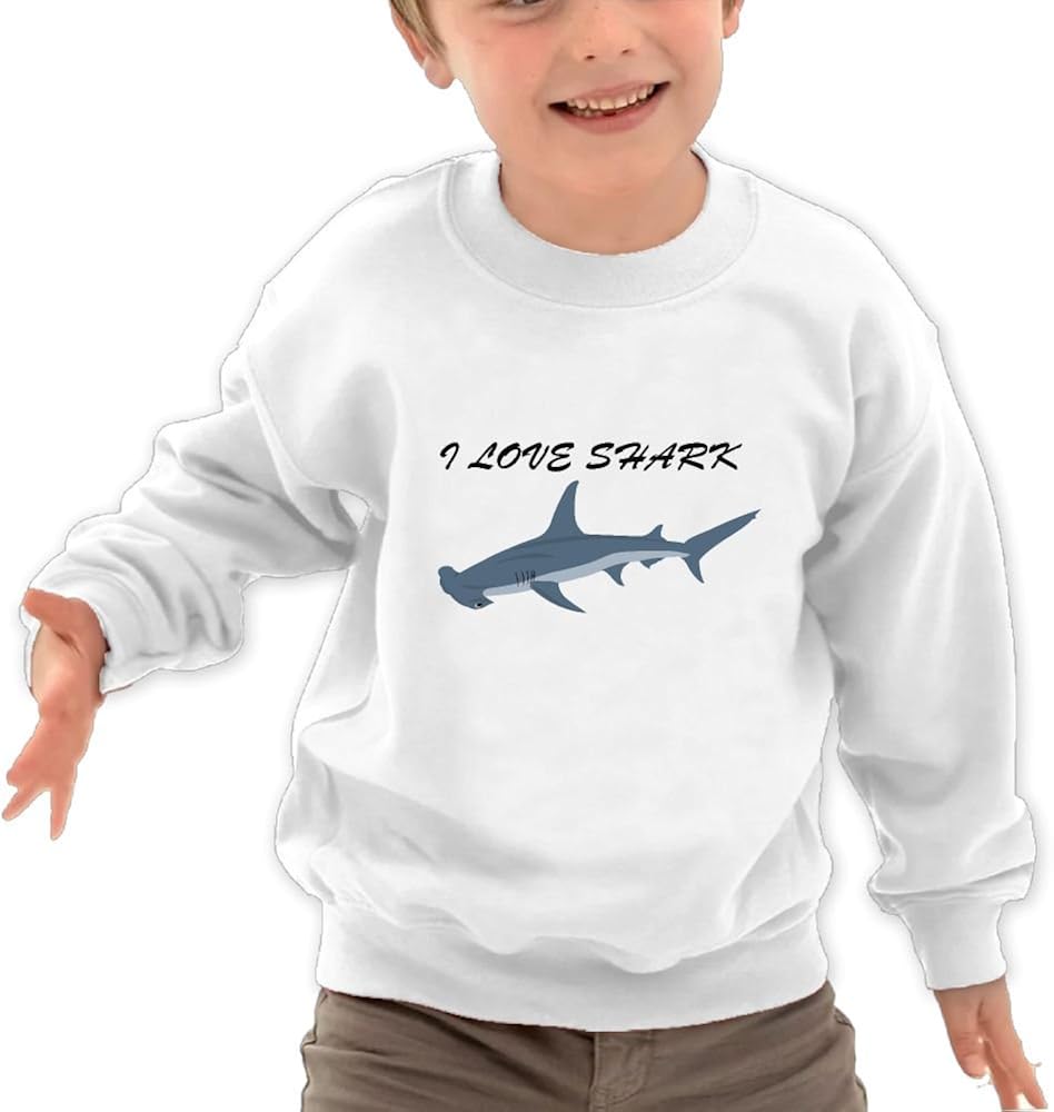 JasonMade Kids Shark Swim Hammerhead Shark Fashion Crewneck Long Sleeve T-Shirt