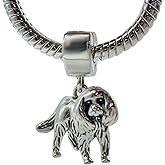 BOLENVI 3D Cocker Spaniel Dog 925 Sterling Silver Dangle Pendant X Charm Bead For Pandora & Similar Charm Bracelets or Necklaces