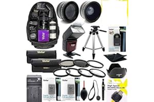 OPTURA HD Giant All You Need Accessory KIT for Nikon D3100 D3200 D5000 D5100 with Backpack Tripod Flash TELEPHOTO Lens Wide Angle Lens Filter KIT Remote Control Close UP Lenses 2 EN-EL14 Batteries and Charger