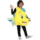 Disney's The Little Mermaid Flounder Costume for Kids, Yellow Plush Tropical Fish Tunic