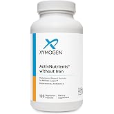 XYMOGEN ActivNutrients Without Iron, 120 Count | No Iron Multivitamin for Wellness Support, Energy Production, and Immune Support, Antioxidant Activity