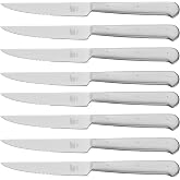 ZWILLING Porterhouse Steak Knife Set of 8, Razor-Sharp Stainless Steel Steak Knives with Serrated Edge in Black Gift Box &ndash; Premium Silver Knife Set for BBQ, Dining, Entertaining &amp; Gifts