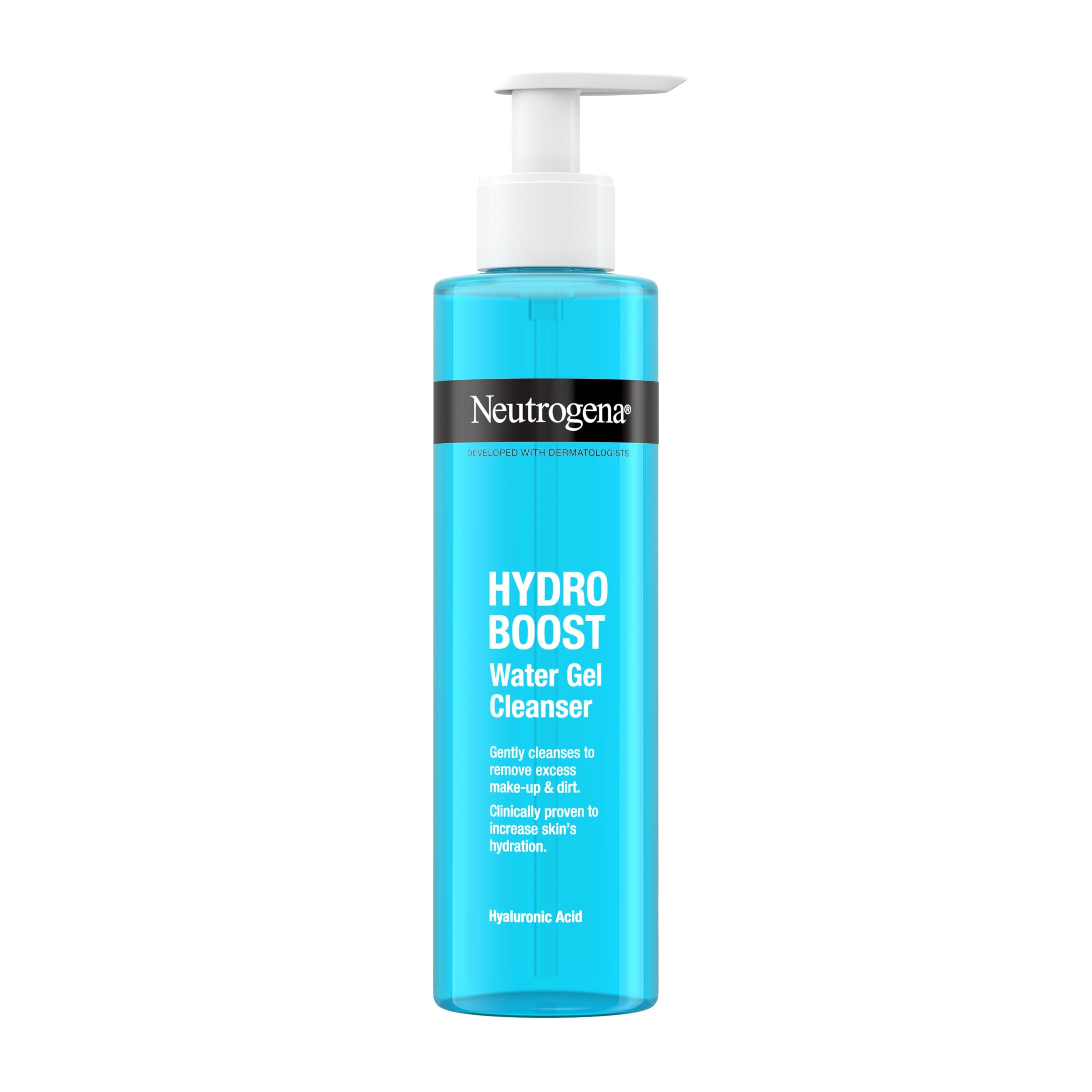 Neutrogena Hydro Boost Water Gel Cleanser (1x 200ml), Oil-Free Face Cleanser with Hyaluronic Acid and Glycerin, Face Moisturiser with All-Day Hydration for Supple Skin, Suitable for Sensitive Skin