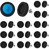 DICOSMETIC 60Pcs Wood Stud Earrings Post 12mm Blank Cabochon Bezel Stud Round Prong Earring Finding Black Wooden Earrings Studs Stainless Steel Pins Backs for DIY Jewelry Making Accessories
