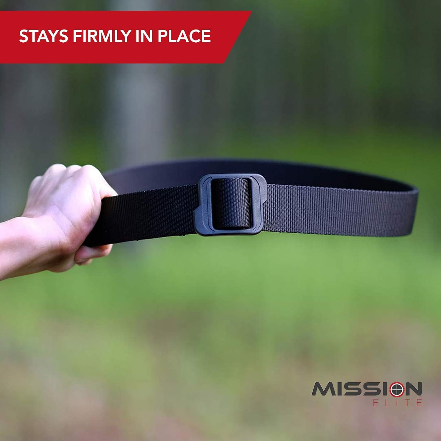 MISSION ELITE Tactical Belt - Heavy Duty EDC Gun Belts for Men - 2-Ply, 1.5 Inch Nylon Survival Belt : Clothing