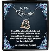 To My Fiancée Fiance Necklace for Her, Engagement Gift Ideas For Future Wife to be, Sentimental For Bride From Groom, Soulmate Birthday Ideas for Women Getting Married Keepsake, Valentine's Day Fiancé