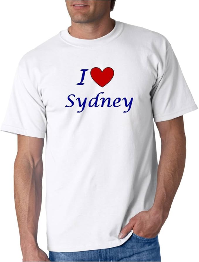 I Love Sydney NameSeries White TShirt Amazon.ca Clothing & Accessories