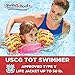 SwimSchool USCG Approved TOT Swimmer, Arm Floaties, Puddle Jumper, Type V Life Jacket/PFD, Medium/Large, Pink/Yellow Seahorse