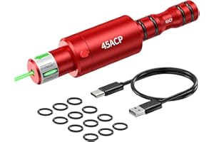 VANTARA 2-in-1 Laser Cartridge with Bore Sighter Suitable for 9mm/38spl/40S&W/10mm/45ACP/22LR/25mm/27mm Caliber, for Shooting Training Practice & Sight Calibration, Rechargeable