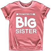 Promoted to Big Sister Shirt for Little Girls Toddler Baby Announcement Outfits