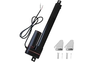 JQDML 8 Inch High Speed 1.34"/sec Linear Actuator 12V 88lbs/400N IP65 Waterproof Linear Motion Actuator with Mounting Brackets