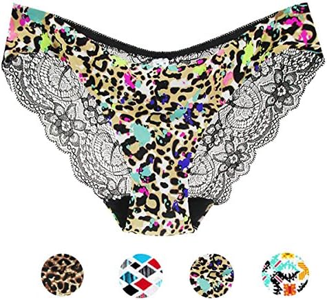 Panbra Womens' Printed Seamless Lace Hipster Bikini Panties Pattern A L