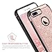 BENTOBEN iPhone 7 Plus Case, Glitter Sparkly Shockproof Slim Laminated with Luxury Shiny Faux Leather Protective Case for iPhone 7 Plus (5.5 inch), Rose Gold