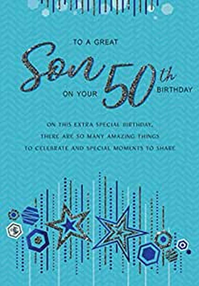 Regal Publishing Modern Milestone Age Birthday Card 50th Son - 9 x 6 inches C80769