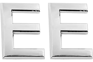 COBATA 2.75 Inch Adhesive House Numbers, Mailbox numbers, Street Door Numbers, Self-stick Address Signs for Apartments, Double Silver Letter E