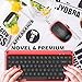 i-Star Wireless Keyboard and Mouse Combo - Portable Ultralight Novel Round Compact 85 Key with 2.4G USB Nano Receiver Auto-Link PC Desktop Computer Laptop Mac Tablet for Office Work Game Play