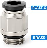 ERGAOBOY 10 Pcs 6mm OD x 1/4 BSP Push-in Quick Connector Fittings Male Straight view 5