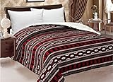 Fancy Collection 3pc King Size Blanket Sumptuously Soft Plush South West with Sherpa Winter Blankets Bedspread Super Soft