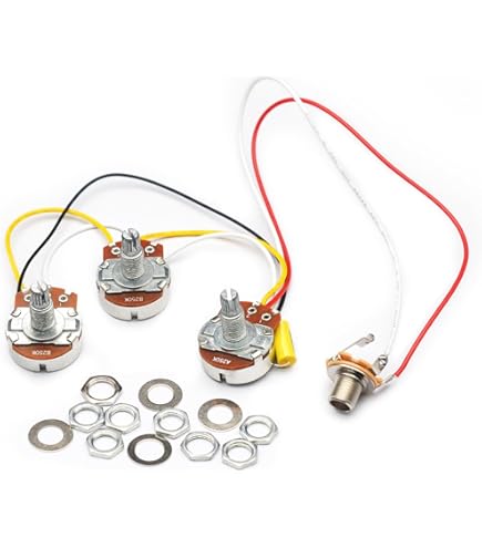 Amazon.com: Bass Wiring Harness, 1 Volume 2 Tone 250K Pots Switch