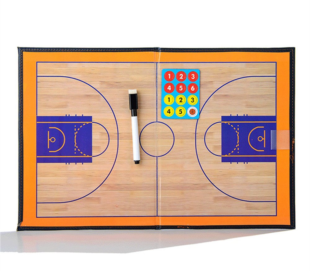 RoseFlower Portable Basketball Coaching Board Basketball Coaches Tactical Clipboard Strategy Blackboard with Player Markers, Erase, Pen - Basketball Gift Sporting Goods Training Assistant Equipment