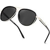 FEISEDY Retro Polarized Aviator Sunglasses for Women Men Vintage Square Sunglass With Classic Style B0259