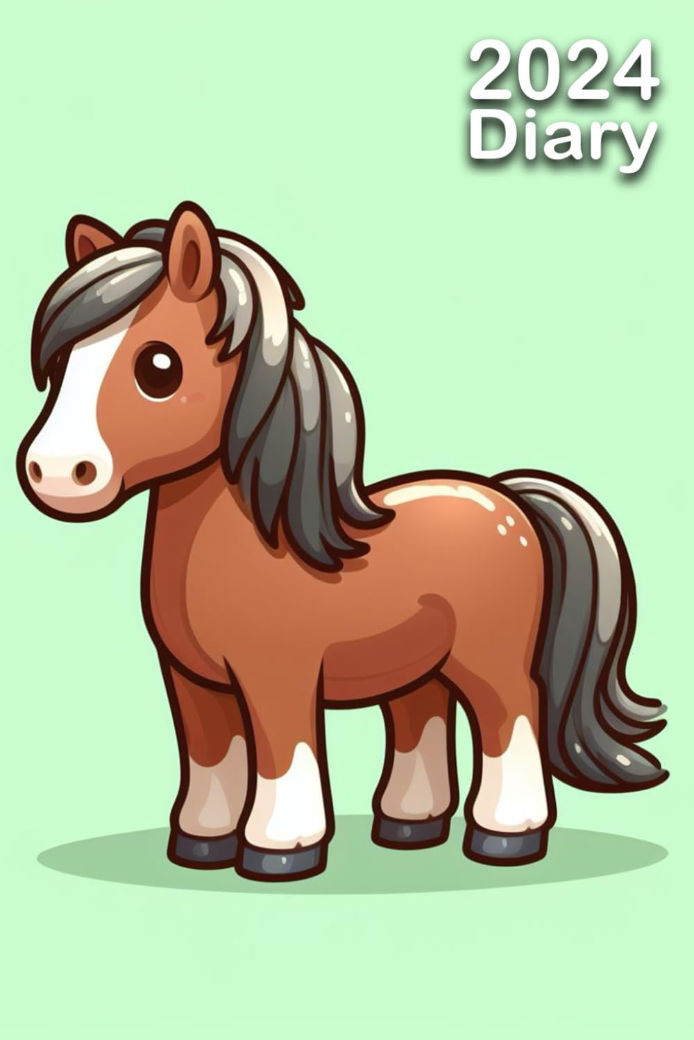 2024 Diary: Chestnut Cob Horse | A5 Week to View Dated from Jan 2024 to Dec 2024 | Weekly Planner Agenda Personal Organiser