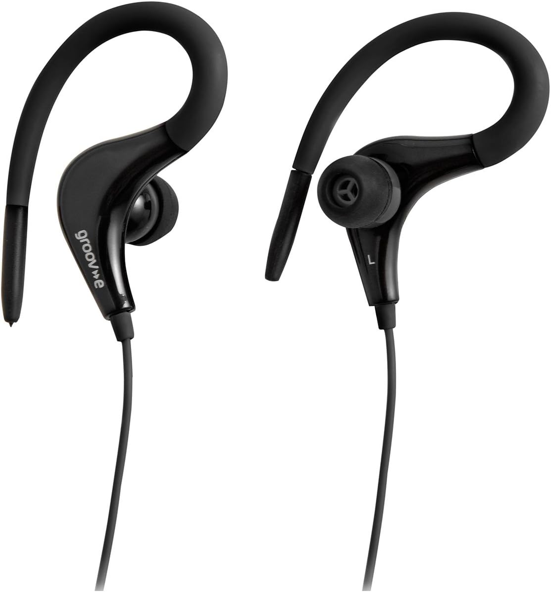 Groove Sport Clips, Sports Headphones, Ultra Light Black BigaMart