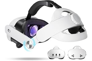 Saqico Head Strap for Meta Quest 3/Quest 3S-Pressure-Free Elite Strap for Quest 3/Quest 3S Accessories Replacement, Adjustable Headstrap Soft Cushion VR Headset Enhanced Comfort