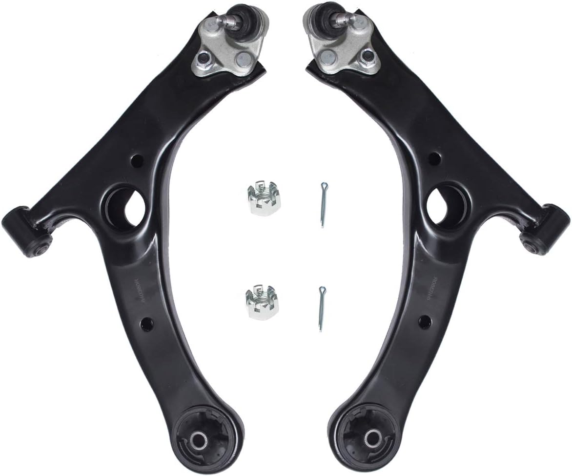 Left Right Front Lower Control Arm and Ball Joint Assembly Compatible 2000 2001 2002 2003 2004 2005 Toyota Celica 03-08 Corolla Driver Passenger Side 2PCS AUQDD K640360 K640361 Professional Suspension