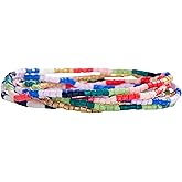 INK + ALLOY Beaded Stackable Bracelets for Women, Macy Luxe Small Beaded Stretch Boho Bracelet Stack, Handmade Jewelry for the Modern Bohemian, Set of 6