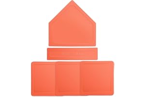 Cannon Sports Throwdown Base Set - 5pc Durable Rubber Home Plate, Pitcher's Mound & 3 Bases – Indoor Outdoor Base Set Perfect for Baseball, Softball, Kickball, Backyard Practice