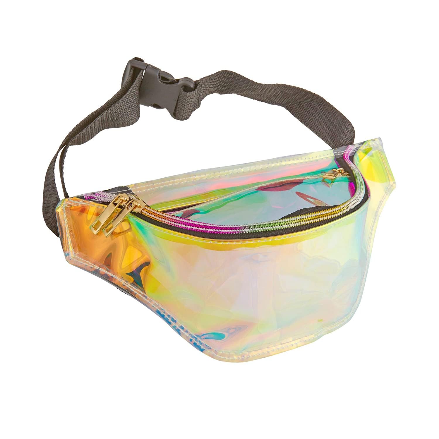 Widmann 29361 - Holographic Belt Bag, 80s, Retro, Accessory, Costume, Carnival, Theme Party